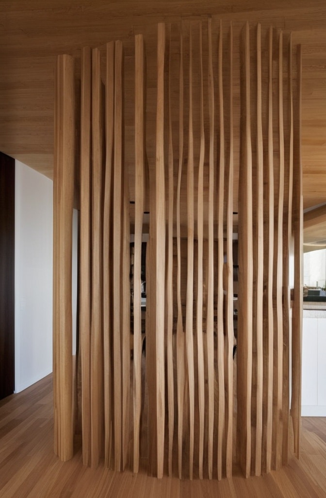 Sculptural Wood Slat Dividers