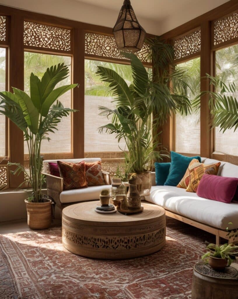 Earthy Moroccan Lounge