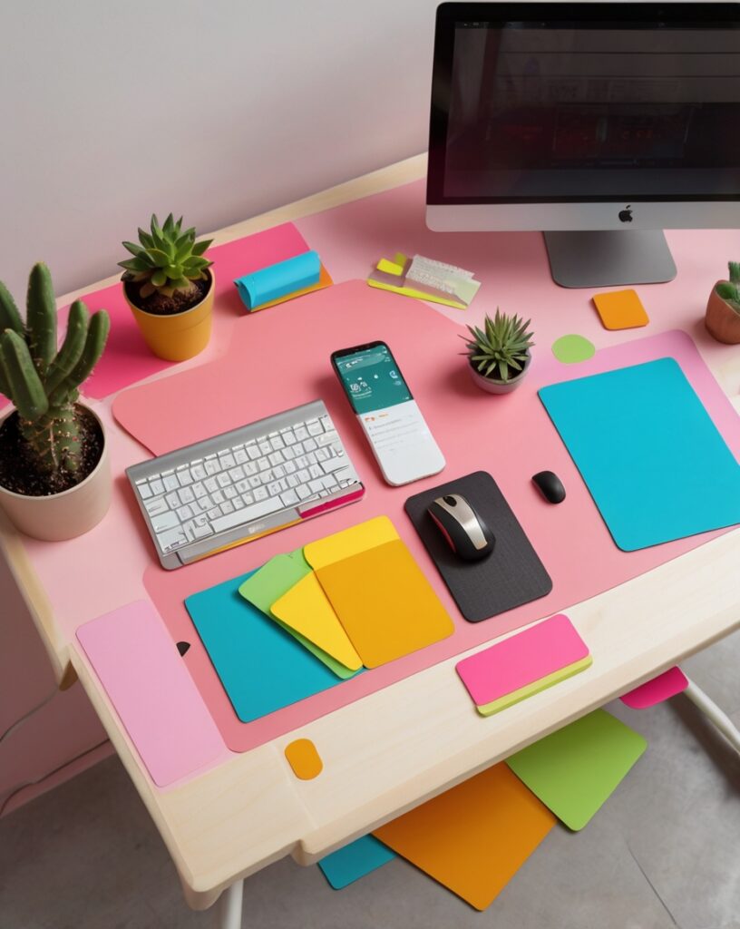 Funky Desk Mats Big Vibes, Tiny Investment