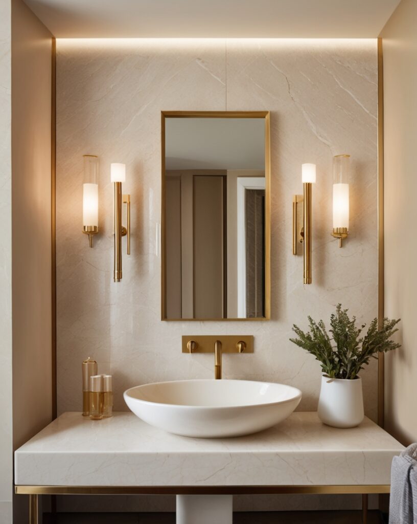 Gold Fixtures + Glossy White
