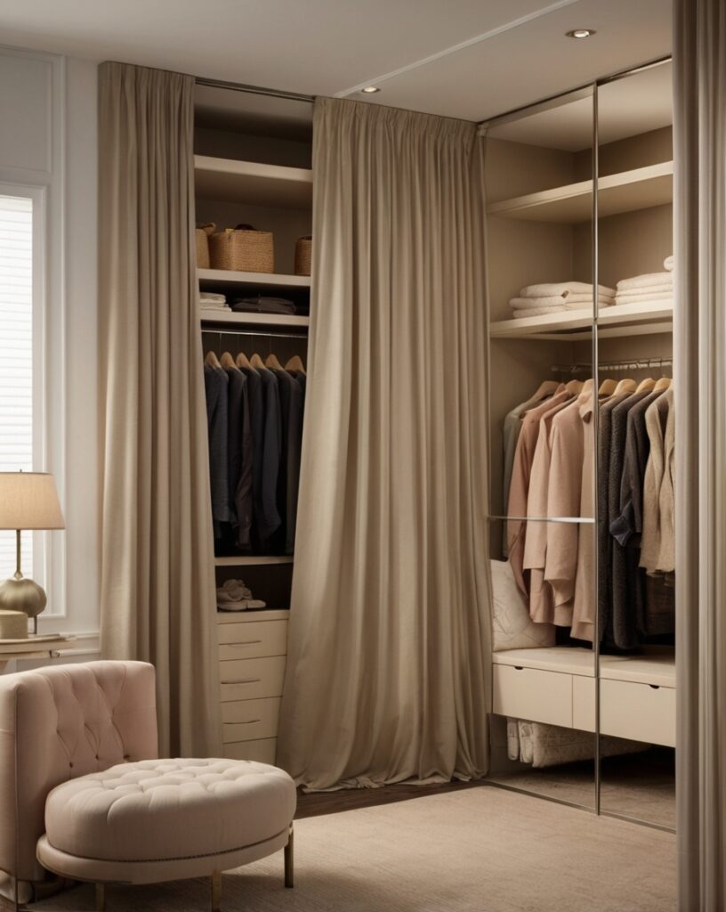 Hang Curtains Instead of Doors
