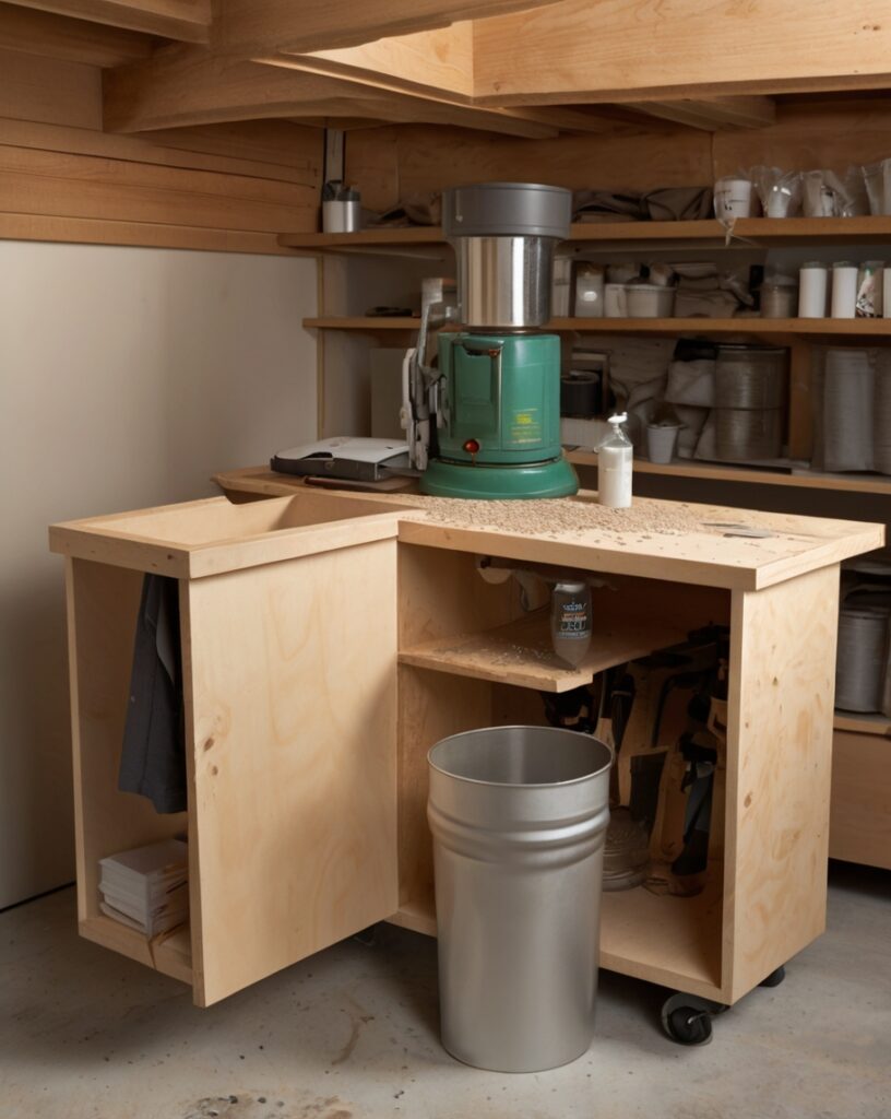 In-Bench Trash Chute