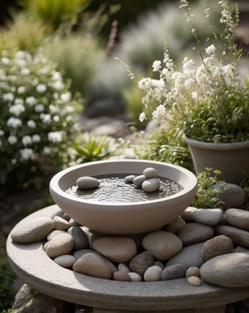 Water Basin Around a Bird Bath or Fountain