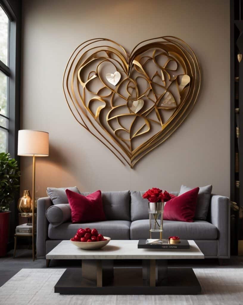 Metal Heart Wall Sculptures