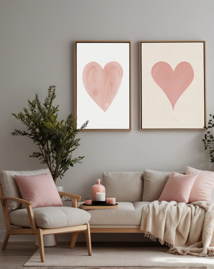 Minimalist Heart Canvases