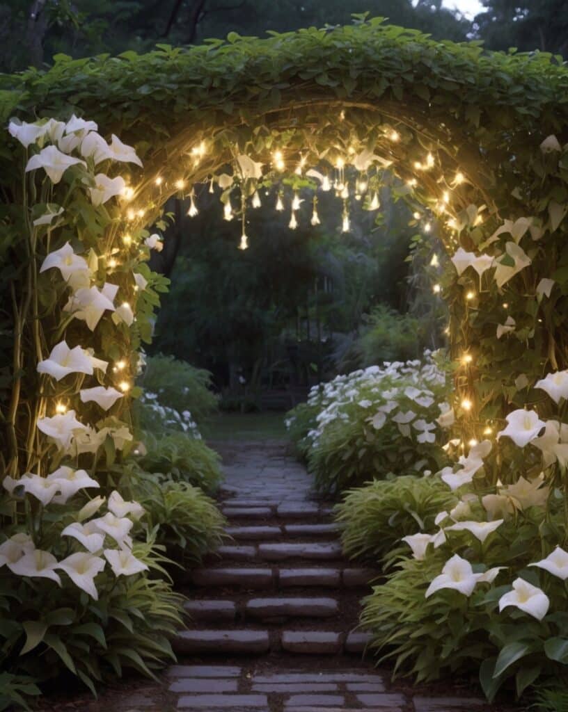 Moon Garden with Reflective White Foliage