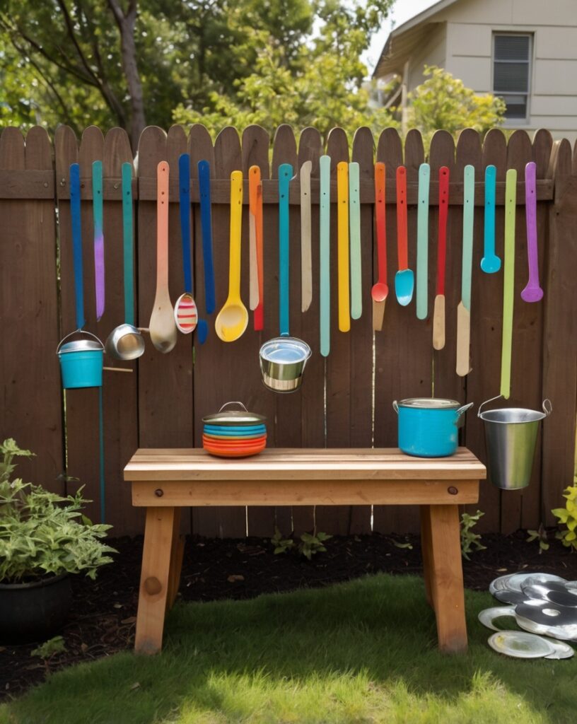 Musical Wall with Pots and Pans