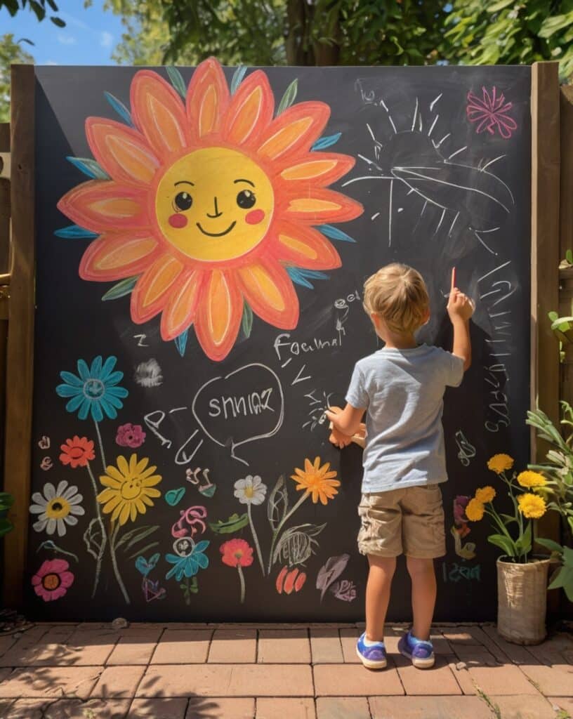 Outdoor Chalkboard Wall
