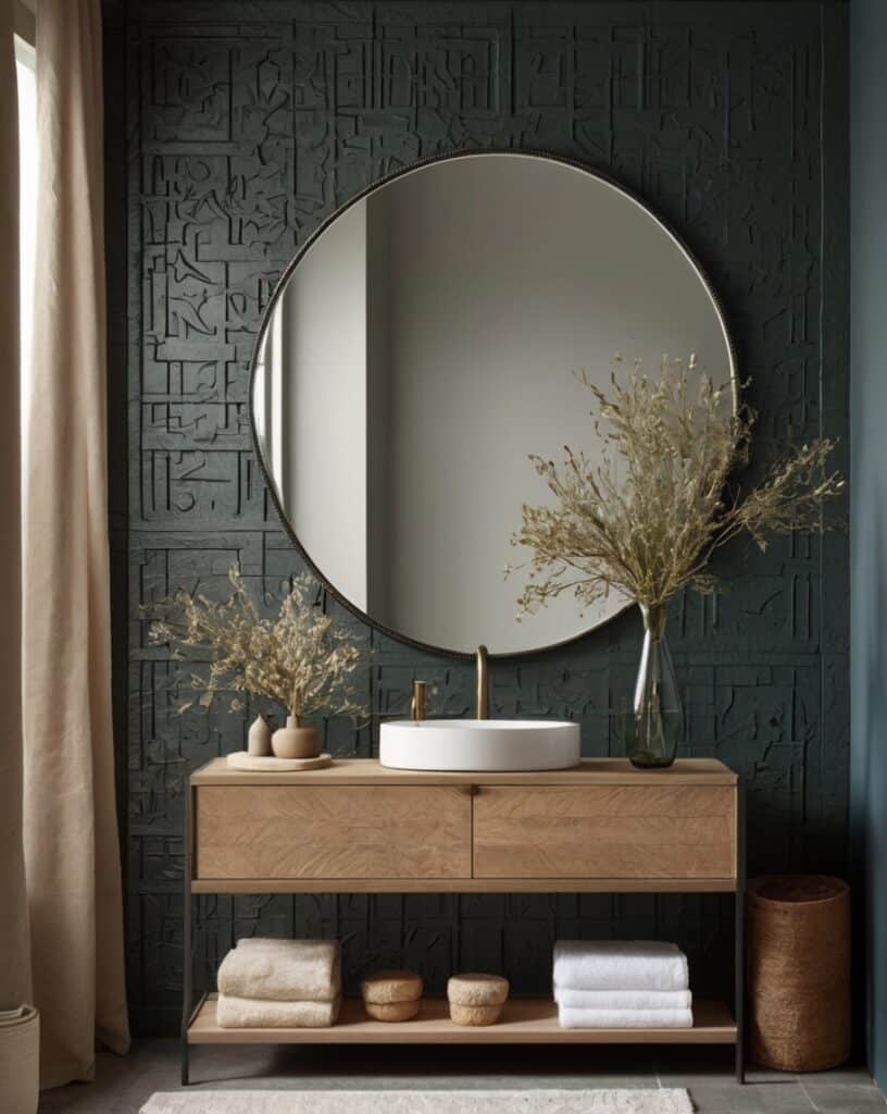 Pressed Tin Mirrors with Modern Frames