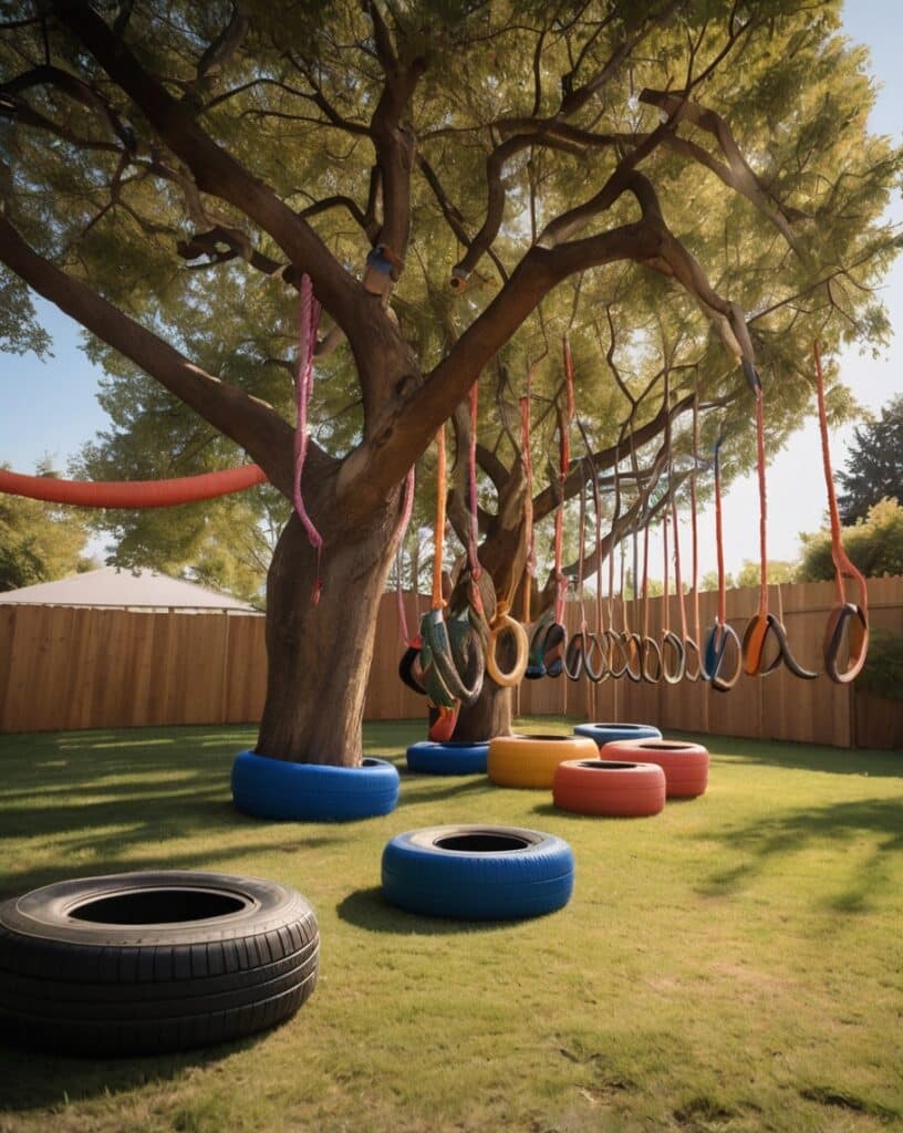Rope and Tire Obstacle Course