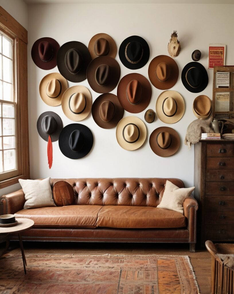 Row of Vintage Hats That Tell a Story