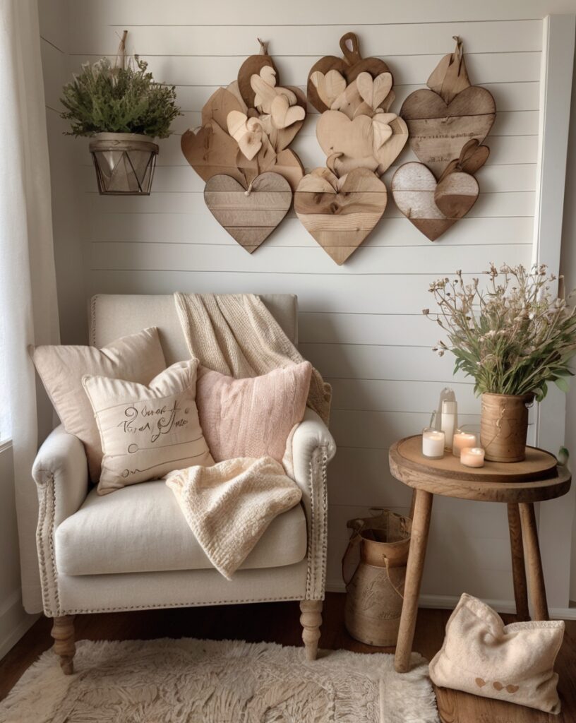 Rustic Wooden Heart Wall Hangings