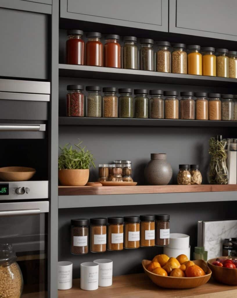 Tiered Shelf Inserts, Like Stadium Seating for Spices