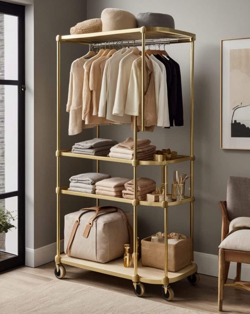 Use a Rolling Cart for Flexible Storage
