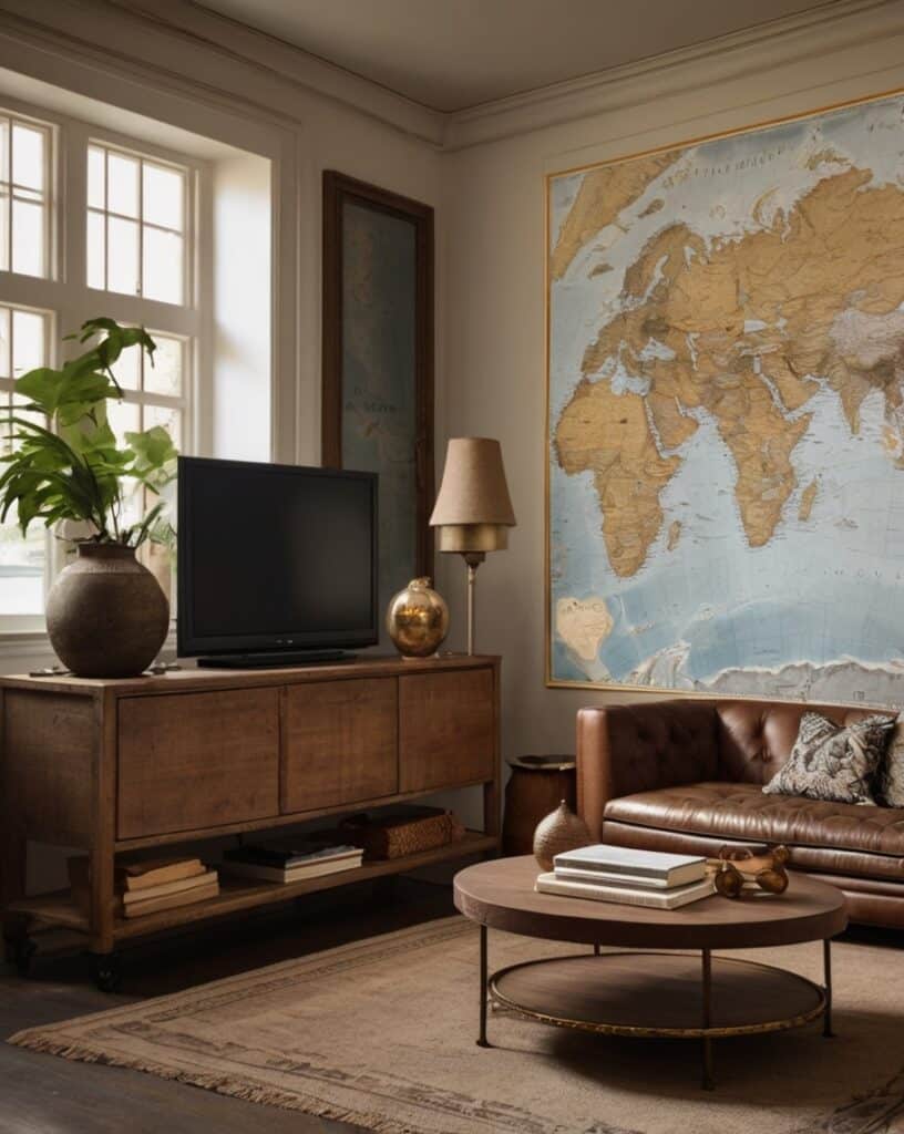 Vintage Map or Tapestry Scroll