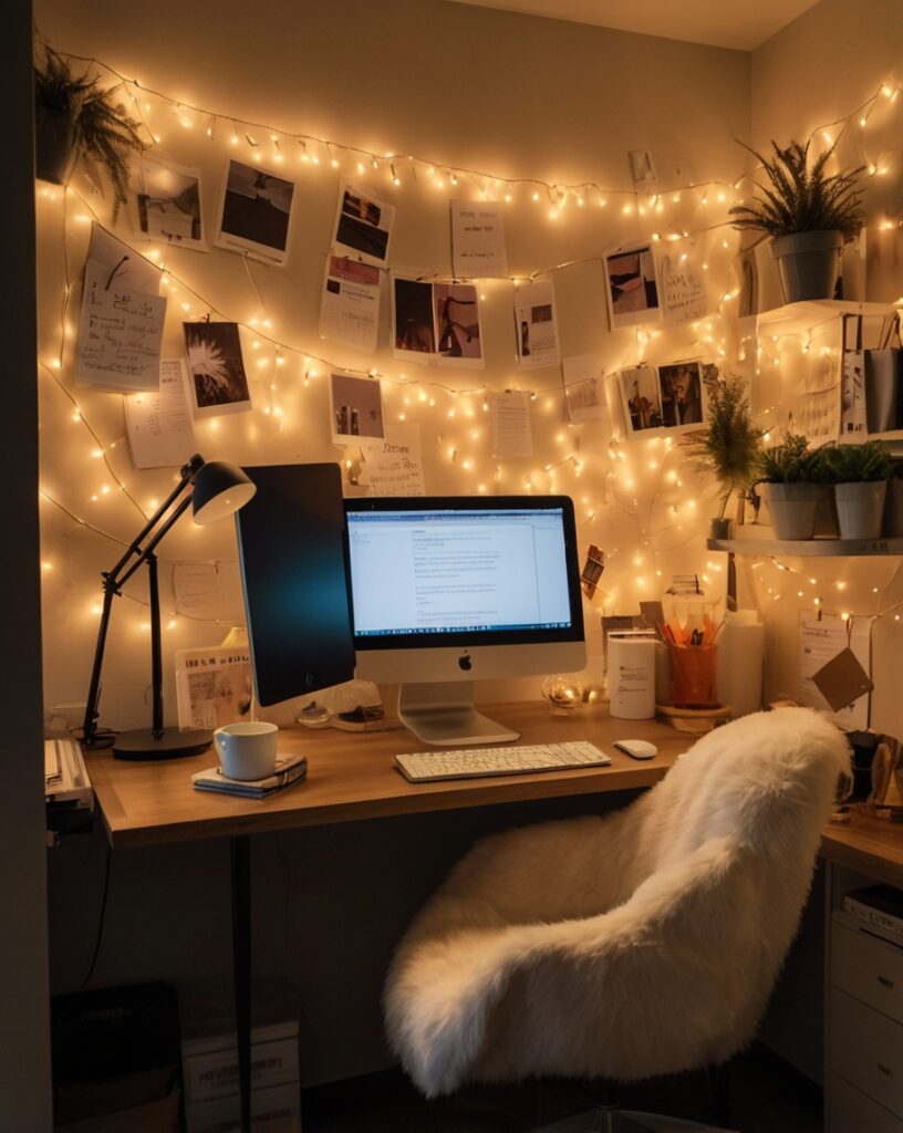 String Lights: Because Overhead Fluorescents Are Sad