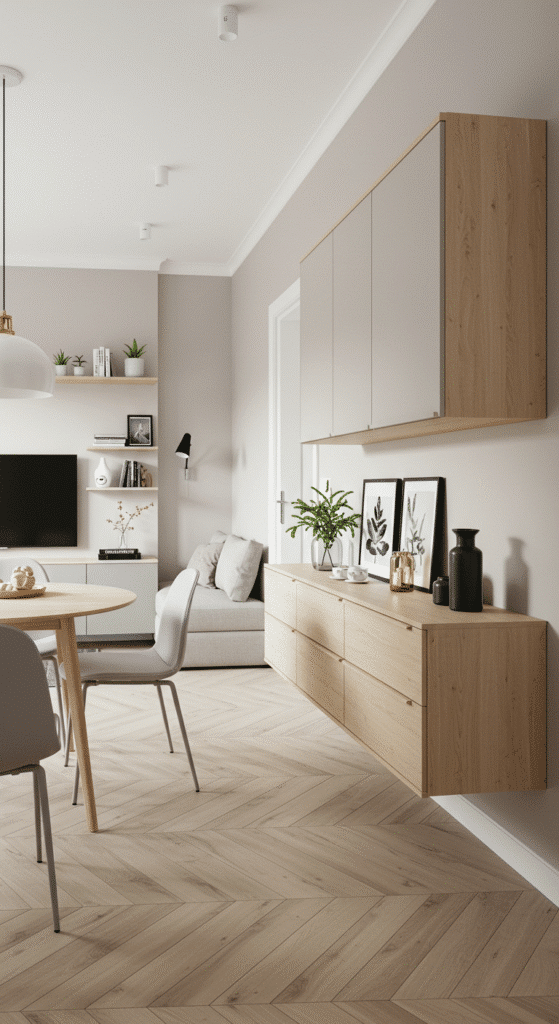 Add a Floating Buffet or Sideboard