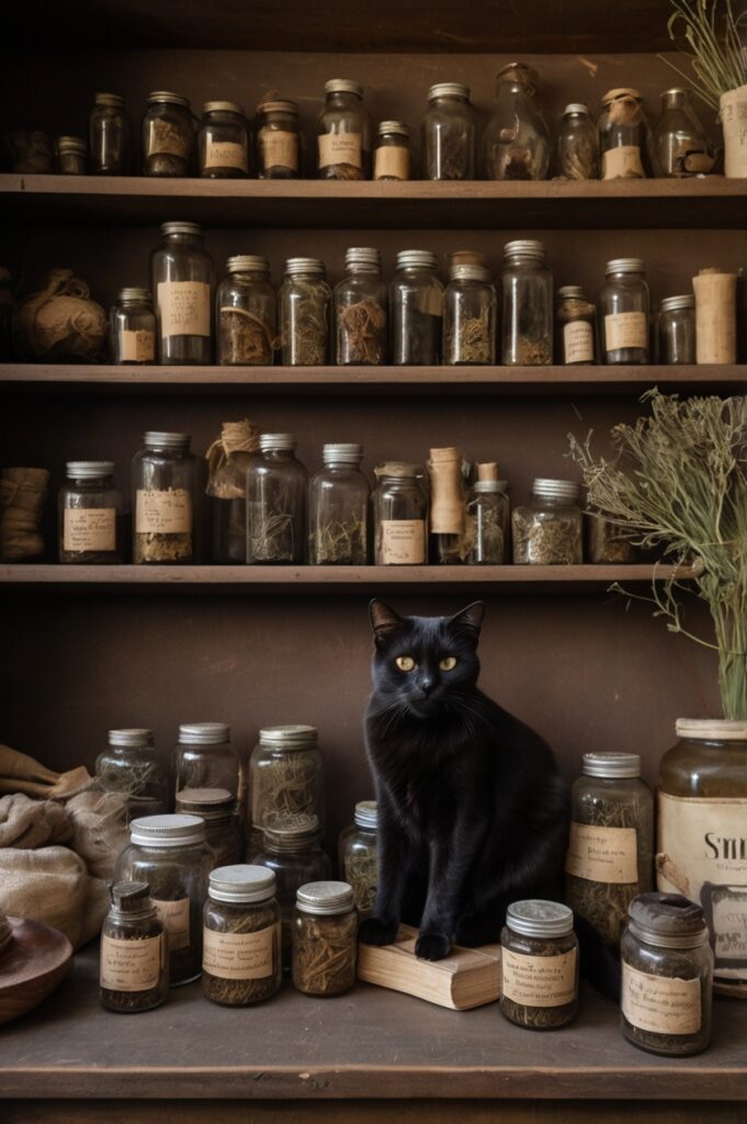 Apothecary-Style Herb Shelves