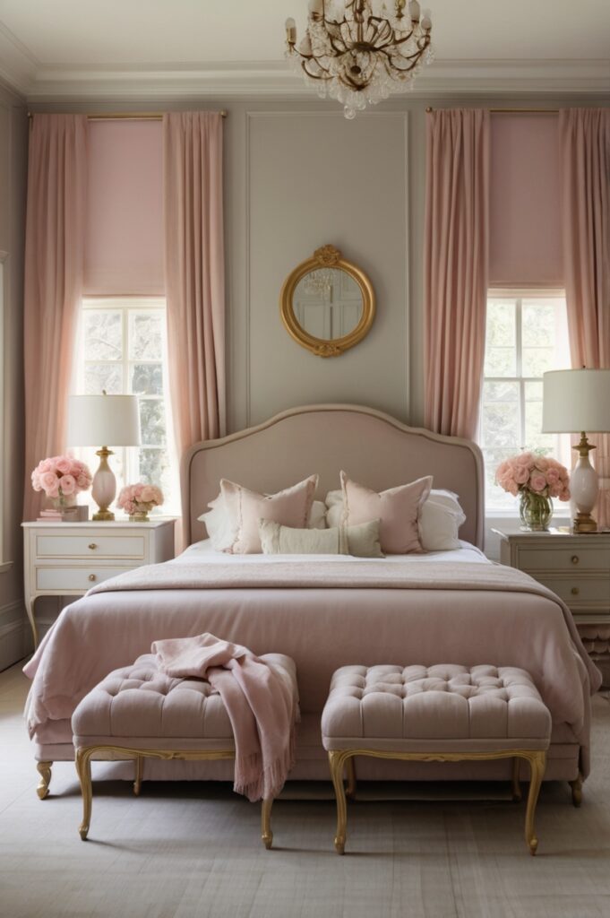 Ballet Slipper Pink + French Grey with Brass