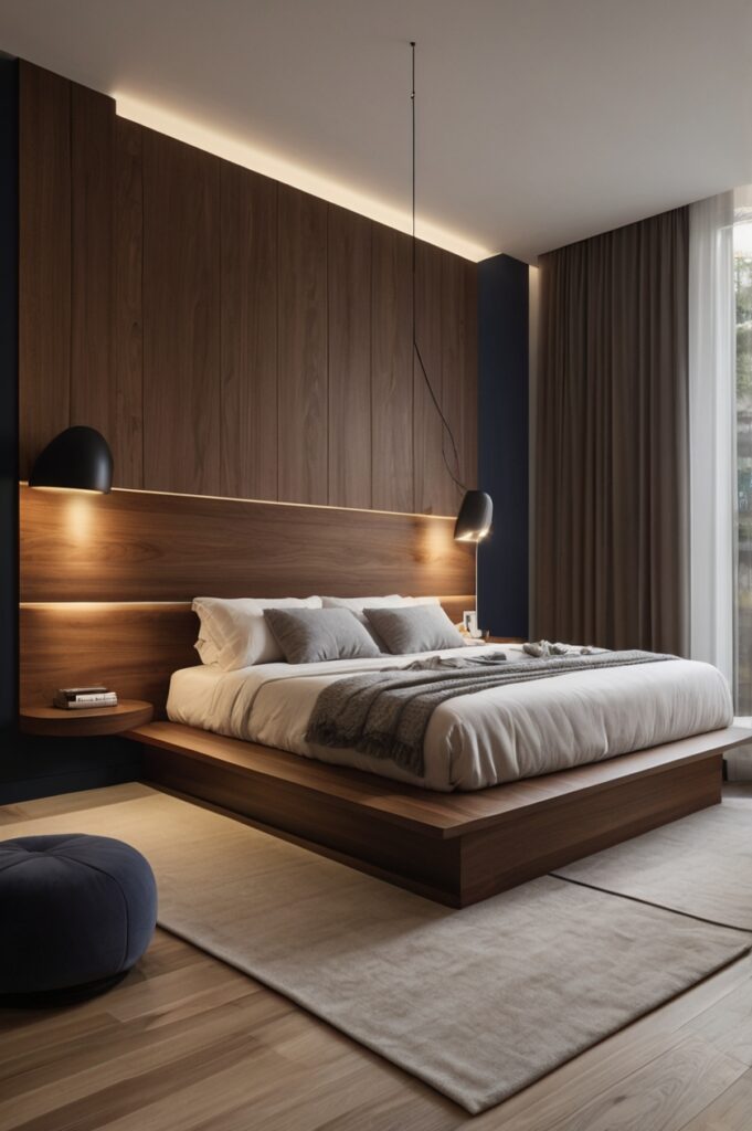 Bold Curved Wood Accents