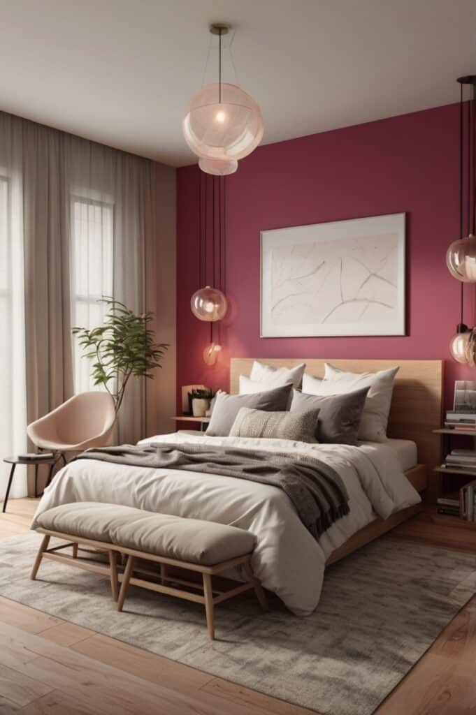 Bold Fuchsia Feature Wall