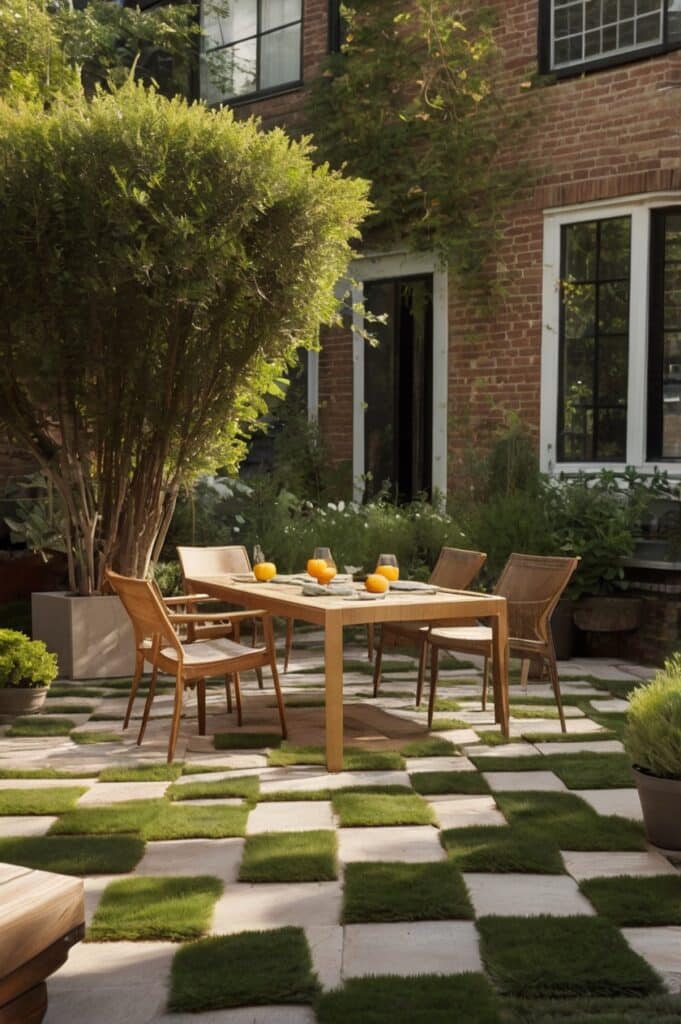 Build a Checkerboard Patio