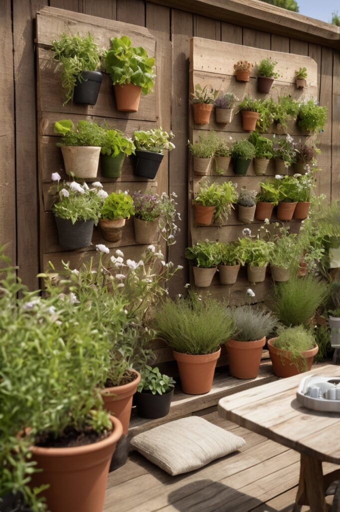 Create a Vertical Wall of Herbs or Blooms