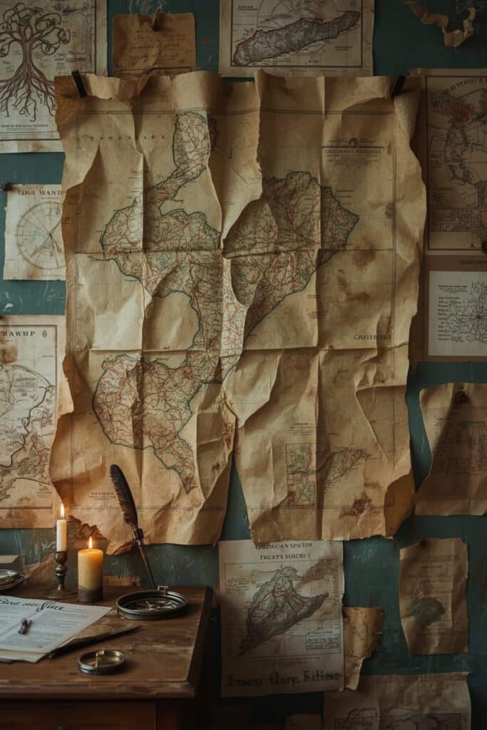 Crusty Old Maps and Weathered Charts