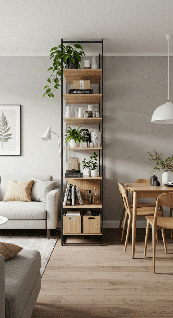Double-Sided Open Storage to Divide the Space