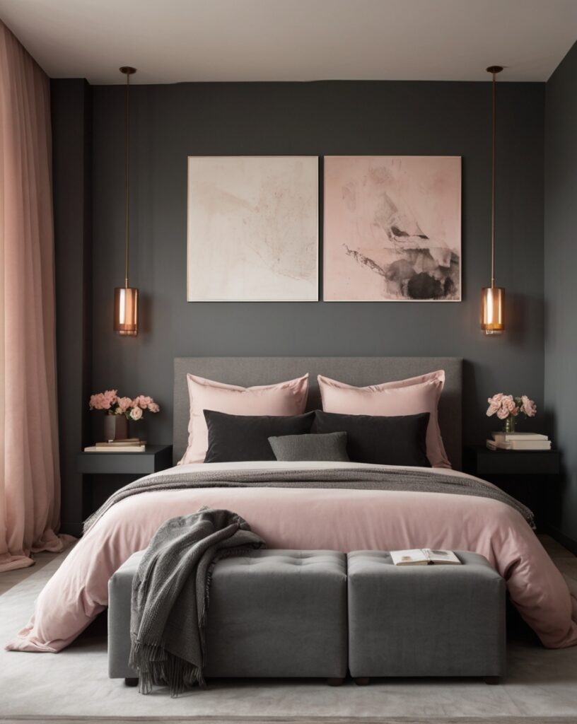 Dusty Rose & Charcoal