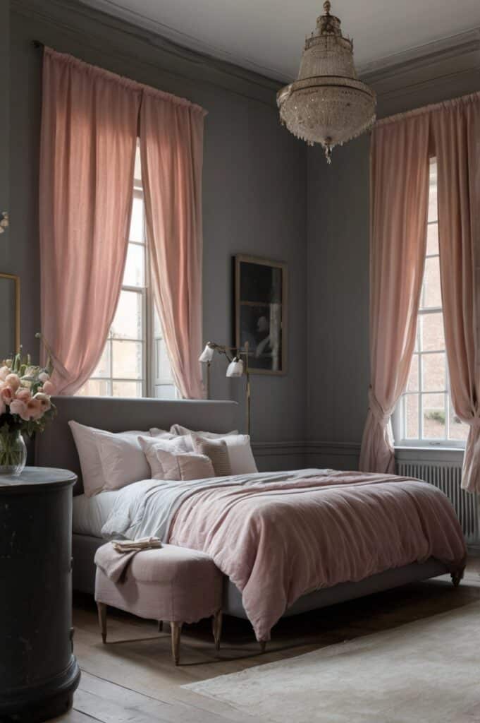 Faded Flamingo Walls + Graphite Trim