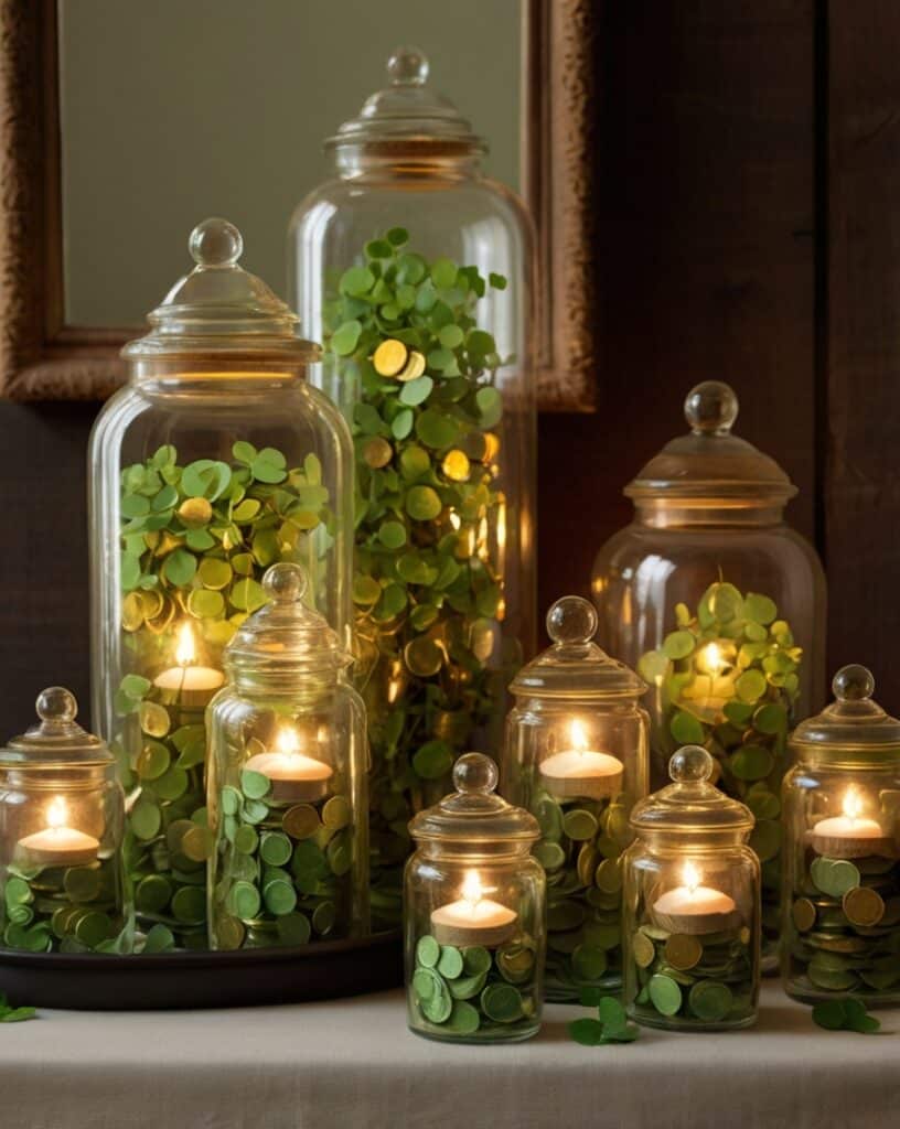 Floating Gold Coins in Jars