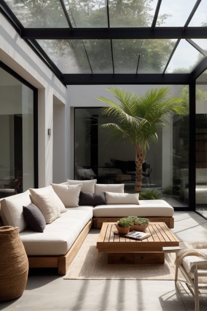 Glass Roof + Open Sides