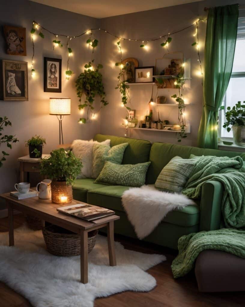Green Fairy Lights Everywhere