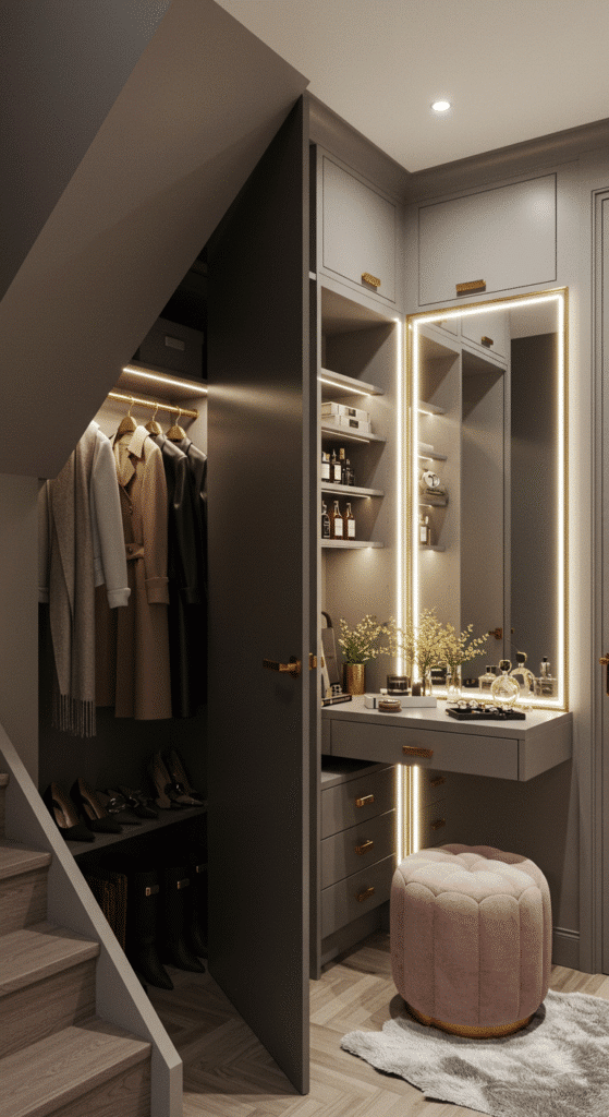 Hidden Mirror Closet