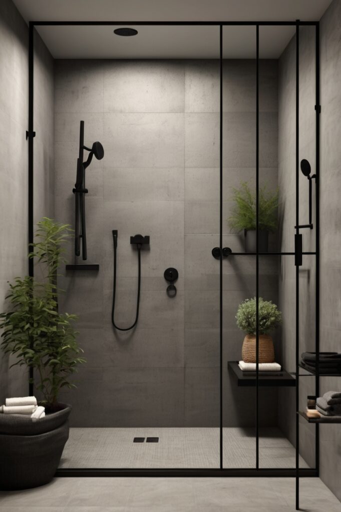 Industrial Glass & Black Framing