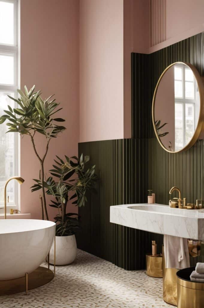 Split Vertical Stripes in Two Contrasts