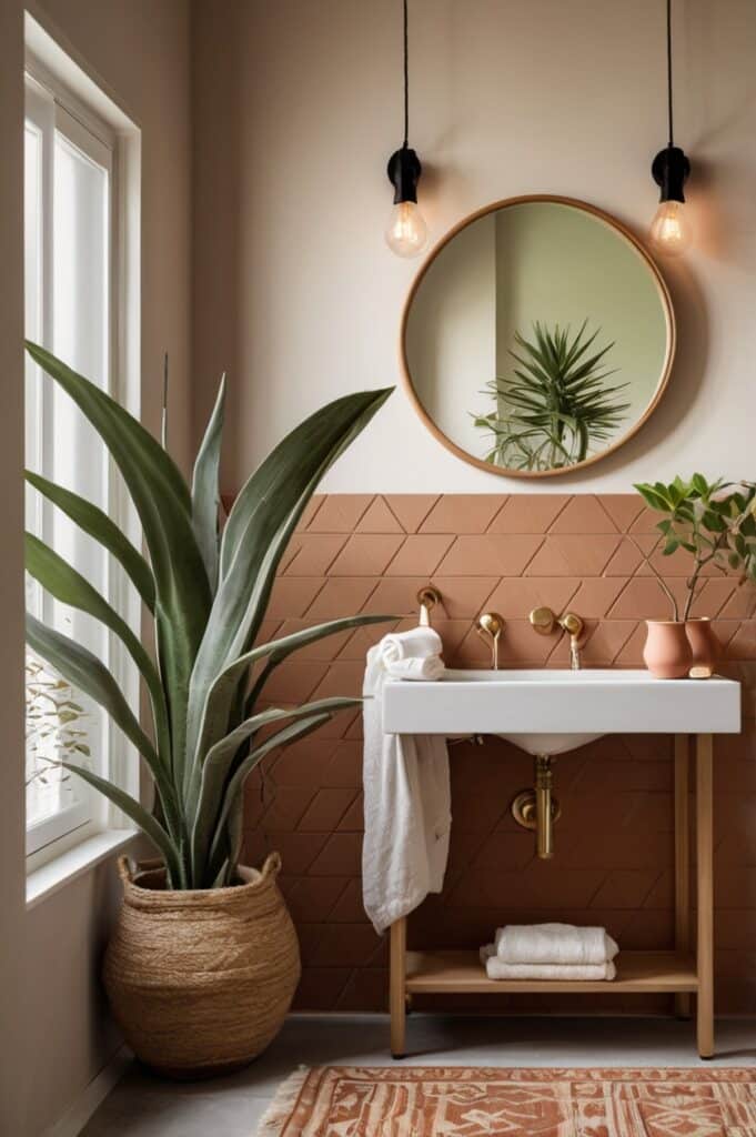 Warm Terracotta on Bottom