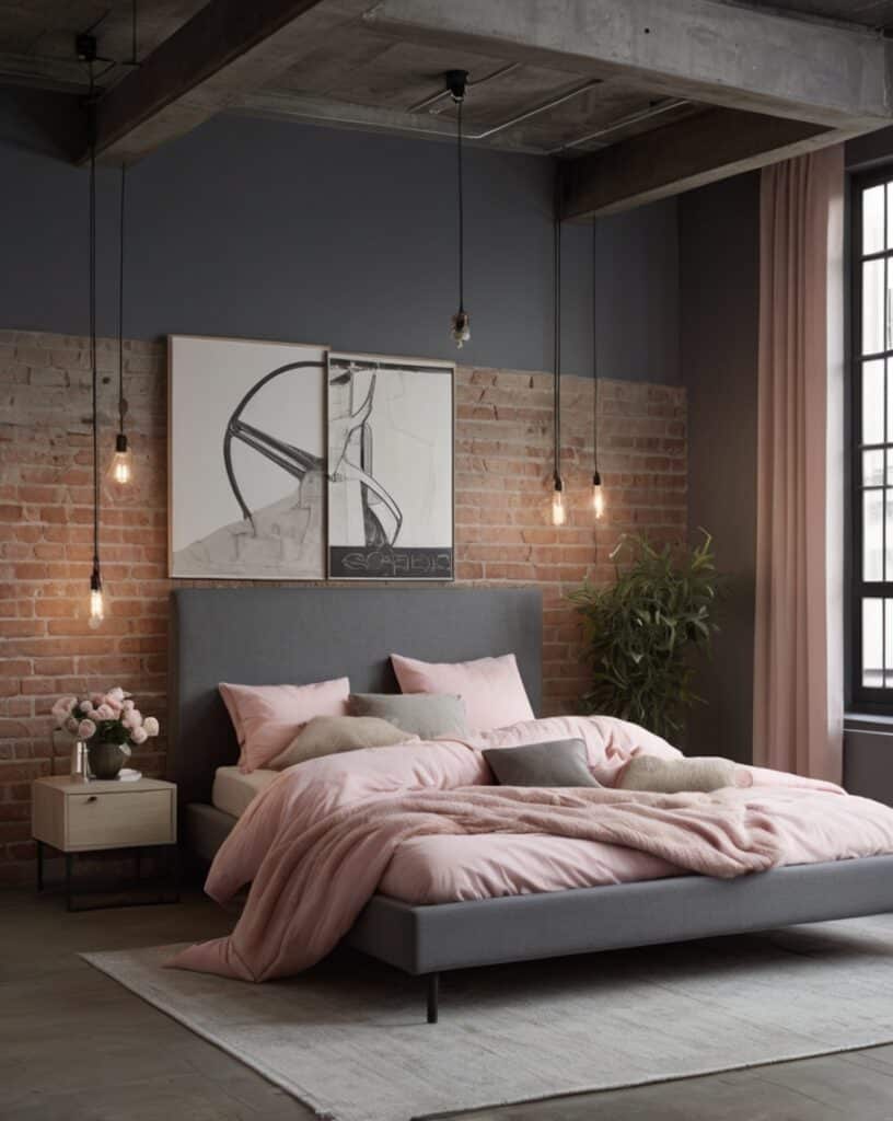 Baby Pink & Steel Grey