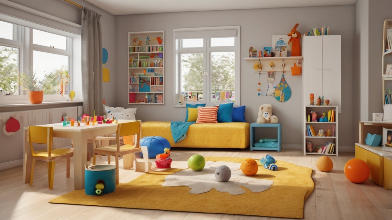 Creative Kids Play Corner in Living Room Ideas
