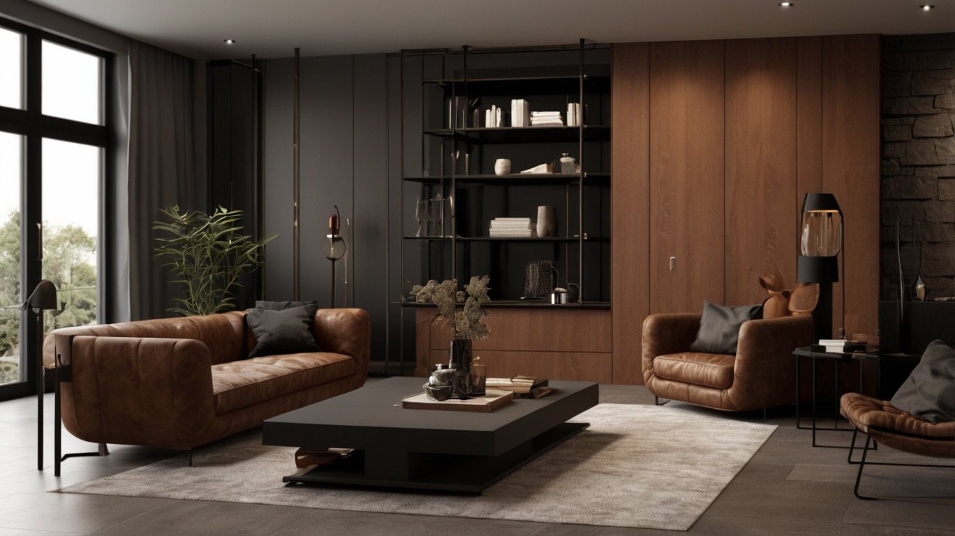 Brown and Black Living Room Ideas