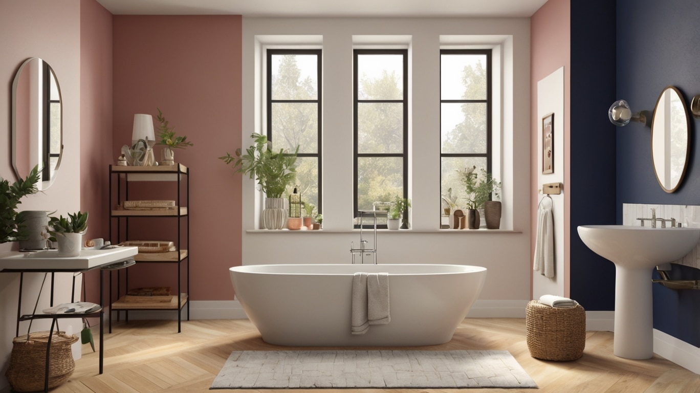 10 Two-Tone Painted Walls: A Stylish 1/2 Bathroom Decor Idea