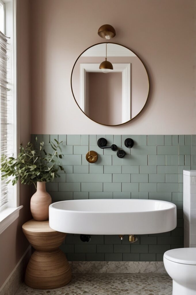 Half-Tiled, Half-Painted Wall