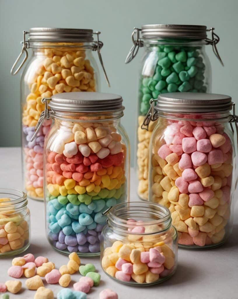 Lucky Charms in Glass Jars