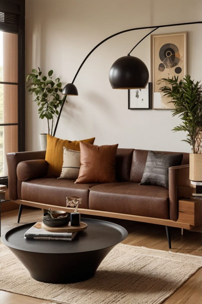 Mid-Century Modern with a Brown-Black Spin