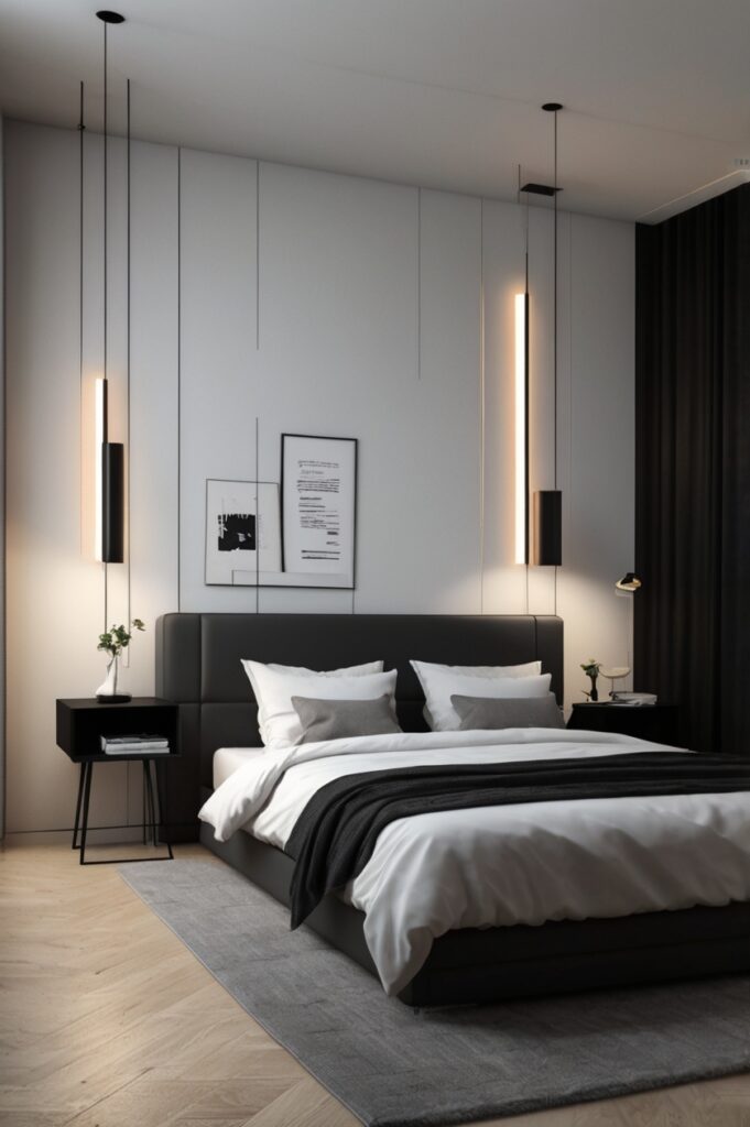 Minimalist Linear Light Installations