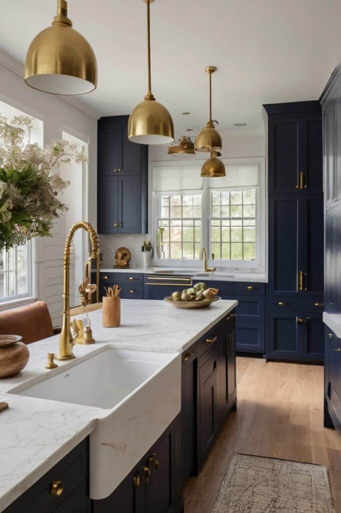 Navy & Brass