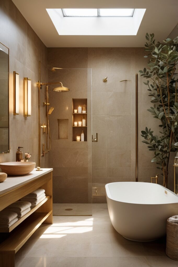 Open Shower + Soaking Tub Combo