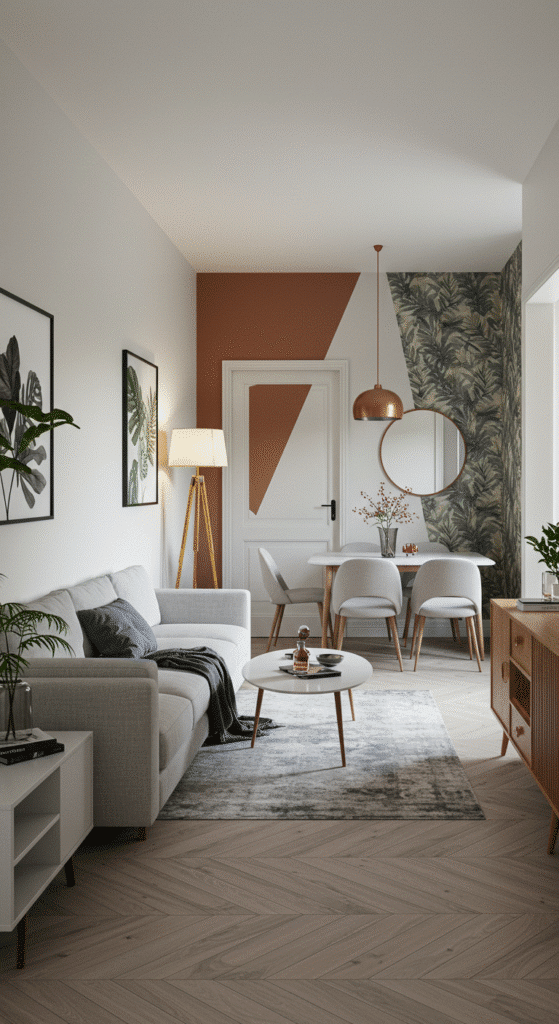 Paint or Wallpaper Just One End