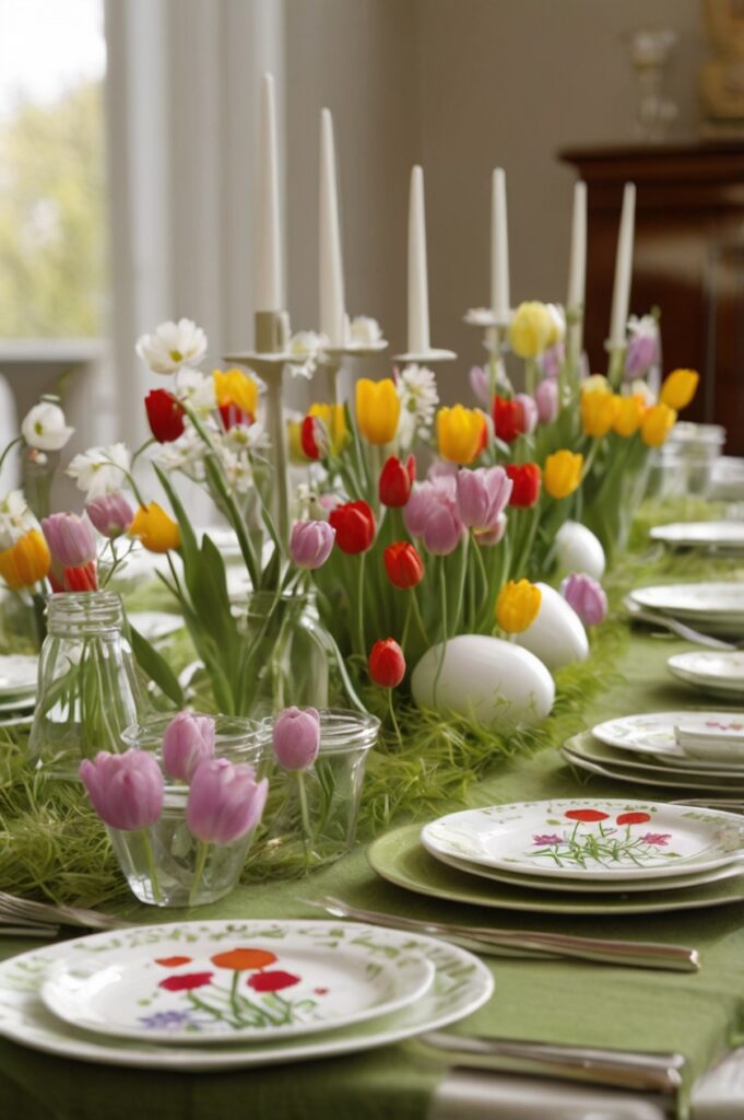 Painted Grass Tablescape